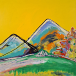 Acryl schilderij, Maya Wildevuur, Italië , 1997
